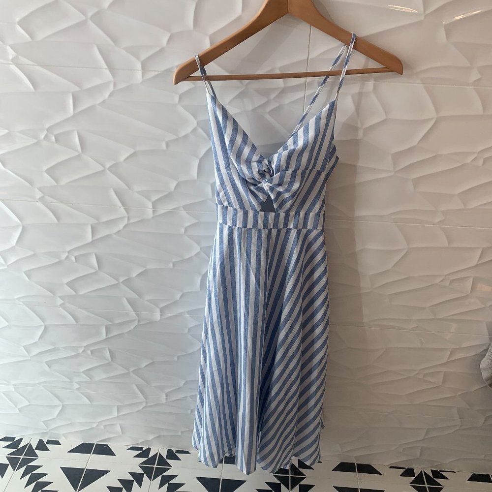 Tie-front a-line dress